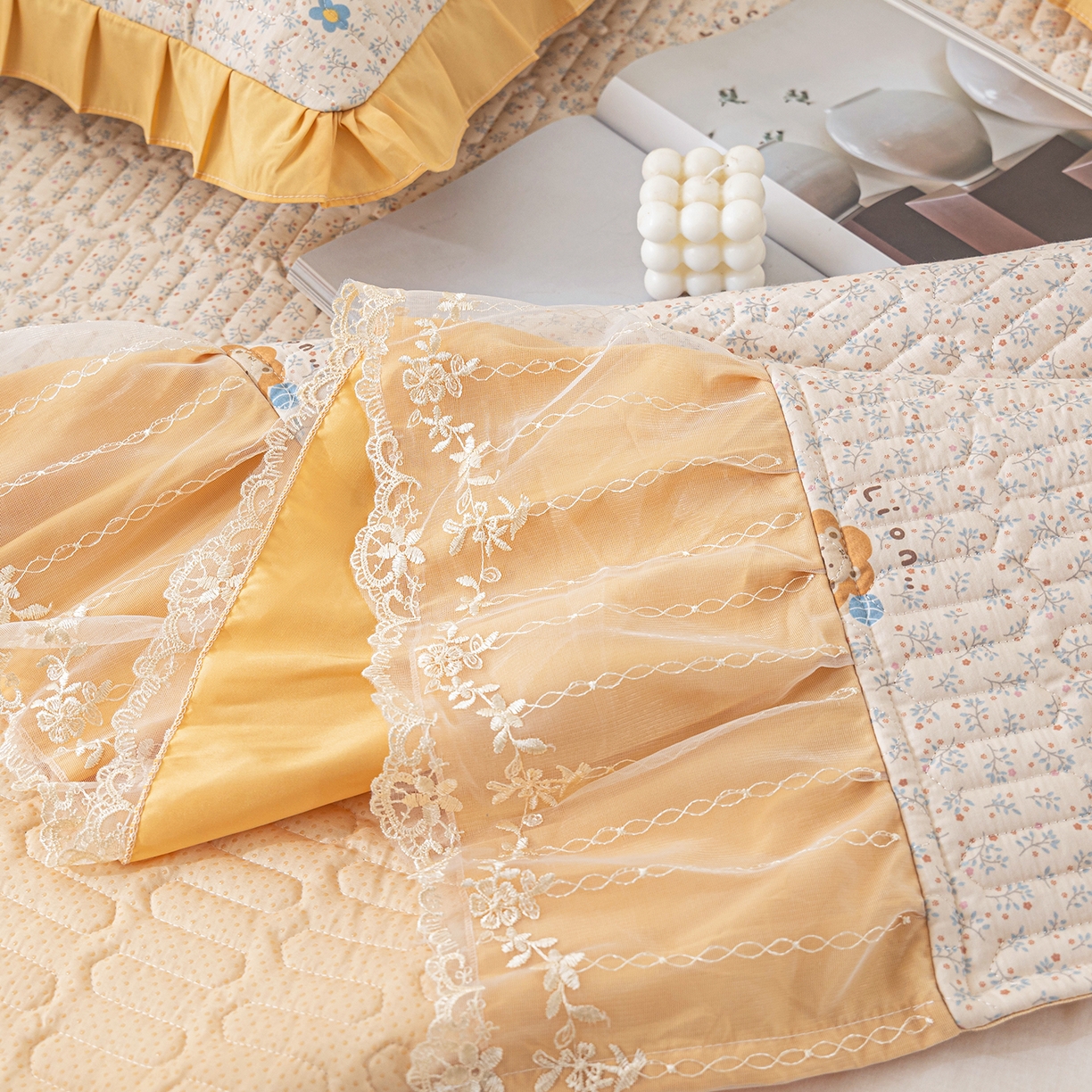 91家纺网 家纺一手货源 找家纺 美优兰 2025新款全棉防滑榻榻米炕垫纯棉床盖三件套 辛巴