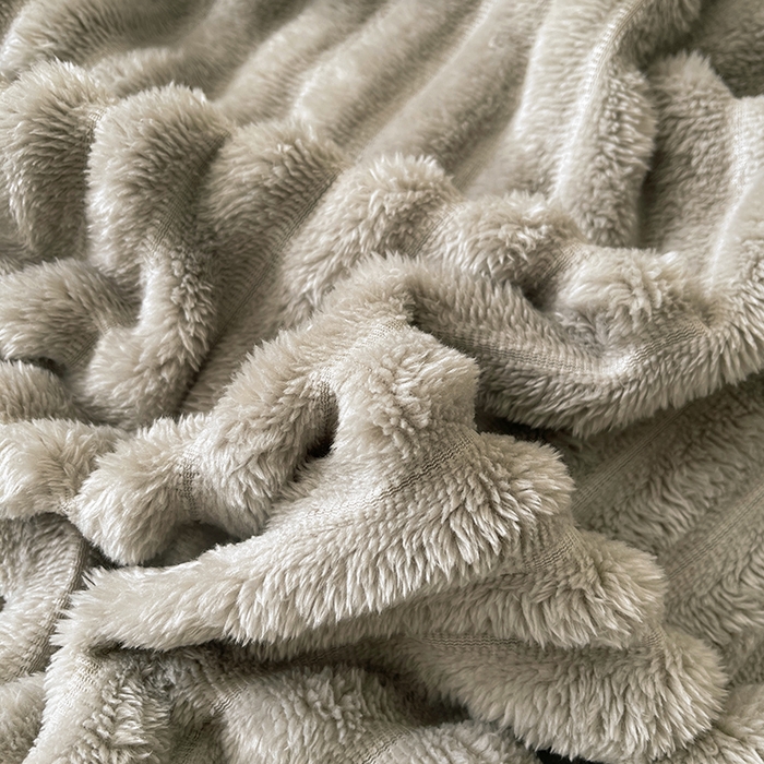 91家纺网 家纺一手货源 找家纺 湘之帛 2025新款柔软兔毛绒毛毯盖毯毯子 绅士灰