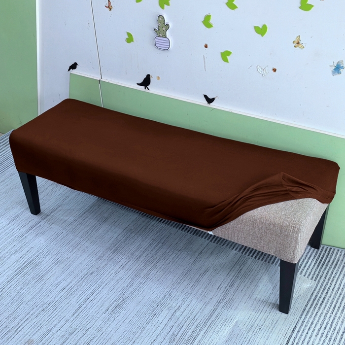 91家纺网 家纺一手货源 找家纺 （总）壹零特色家纺 弹力简约纯色牛奶丝长型换鞋凳套  钢琴凳套 长凳套