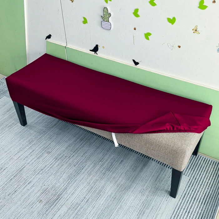 91家纺网 家纺一手货源 找家纺 （总）壹零特色家纺 弹力简约纯色牛奶丝长型换鞋凳套  钢琴凳套 长凳套