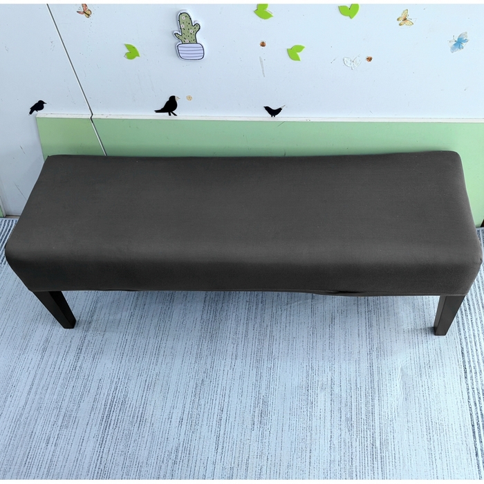 91家纺网 家纺一手货源 找家纺 （总）壹零特色家纺 弹力简约纯色牛奶丝长型换鞋凳套  钢琴凳套 长凳套