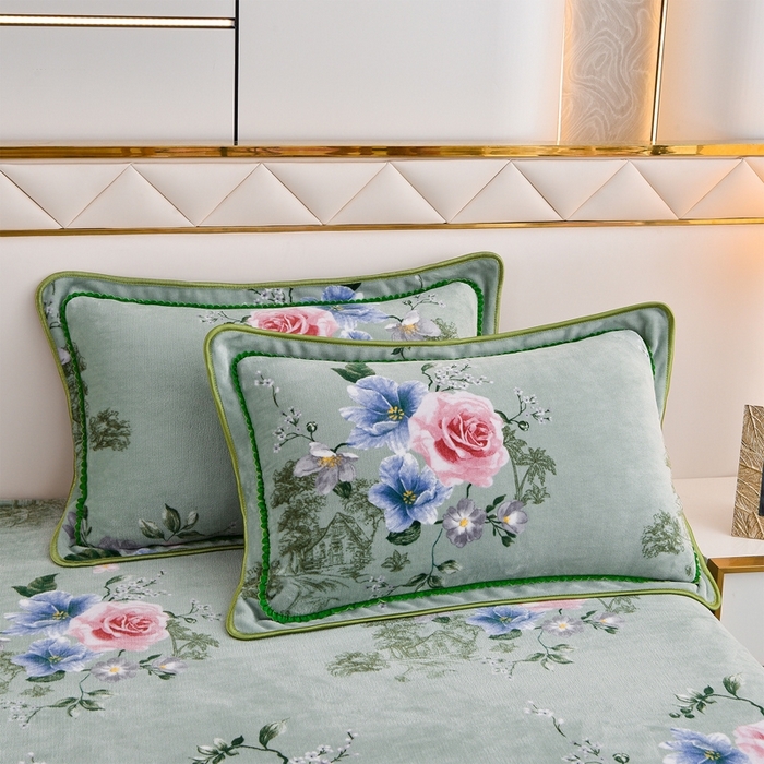 91家纺网 家纺一手货源 找家纺 （总）慕婷家纺 2025新款牛奶绒印花四件套