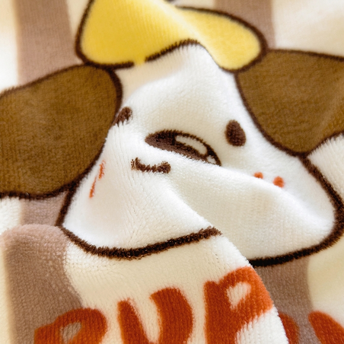 91家纺网 家纺一手货源 找家纺 摩妮卡 2025新款印花系列小清新牛奶绒印花床笠三件套 嘟嘟狗