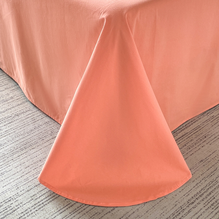 91家纺网 家纺一手货源 找家纺 桃园 新款纯棉全棉长绒棉磨毛不掉毛四件套高端礼盒-罗德岛系列 爱玛橙