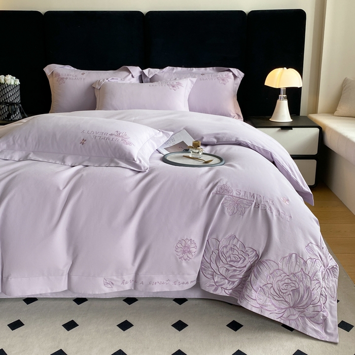 91家纺网 家纺一手货源 找家纺 （总）桃园 新款纯棉全棉长绒棉磨毛不掉毛四件套高端礼盒-赫尔系列