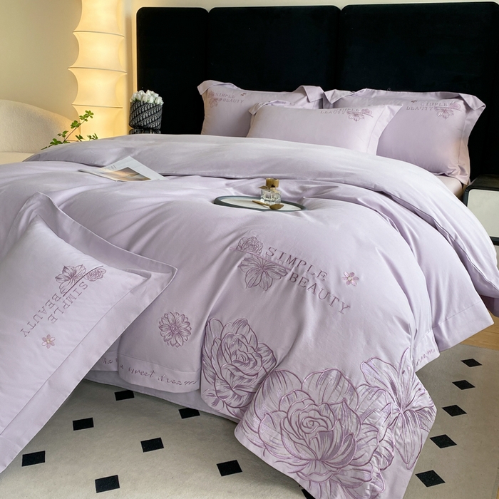 91家纺网 家纺一手货源 找家纺 （总）桃园 新款纯棉全棉长绒棉磨毛不掉毛四件套高端礼盒-赫尔系列