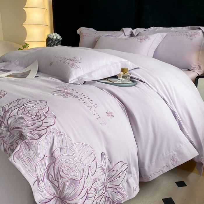 91家纺网 家纺一手货源 找家纺 （总）桃园 新款纯棉全棉长绒棉磨毛不掉毛四件套高端礼盒-赫尔系列