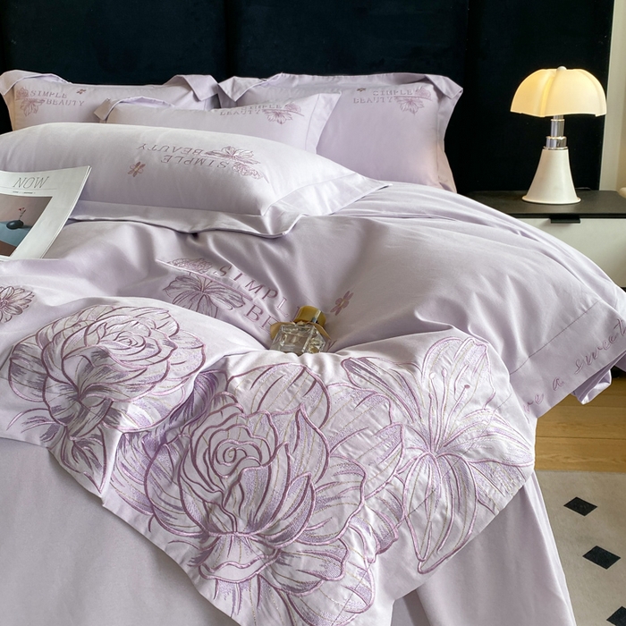 91家纺网 家纺一手货源 找家纺 （总）桃园 新款纯棉全棉长绒棉磨毛不掉毛四件套高端礼盒-赫尔系列