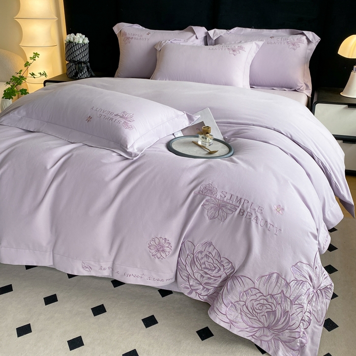 91家纺网 家纺一手货源 找家纺 （总）桃园 新款纯棉全棉长绒棉磨毛不掉毛四件套高端礼盒-赫尔系列