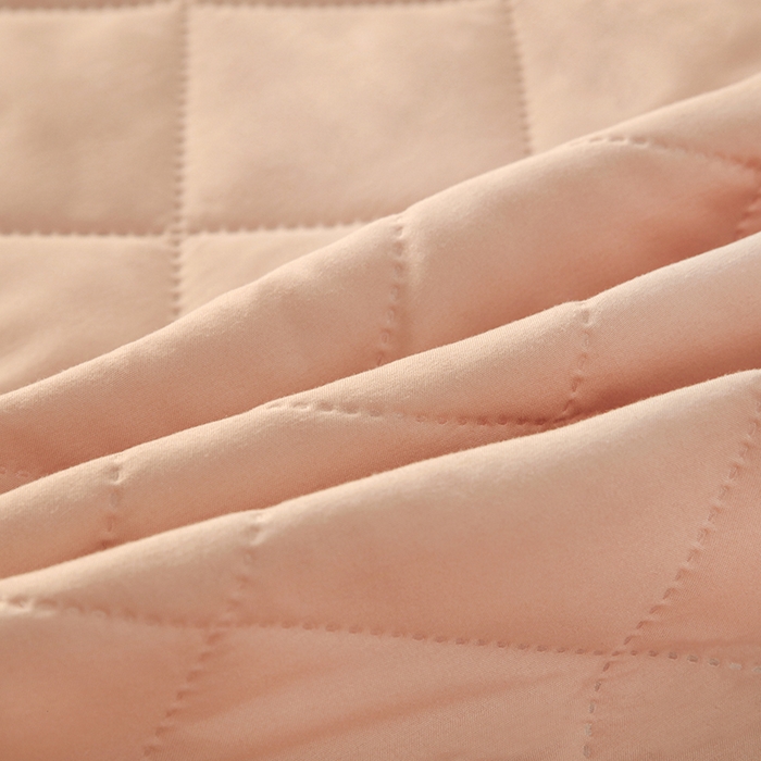 91家纺网 家纺一手货源 找家纺 锦眠床笠 2025新款亲肤夹棉床笠 粉色