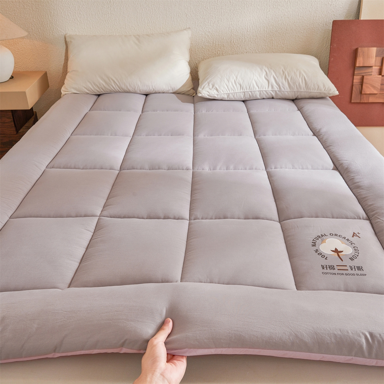 91家纺网 家纺一手货源 找家纺 （总）魅图家纺 2025新款A类云朵棉双拼棉花软床垫