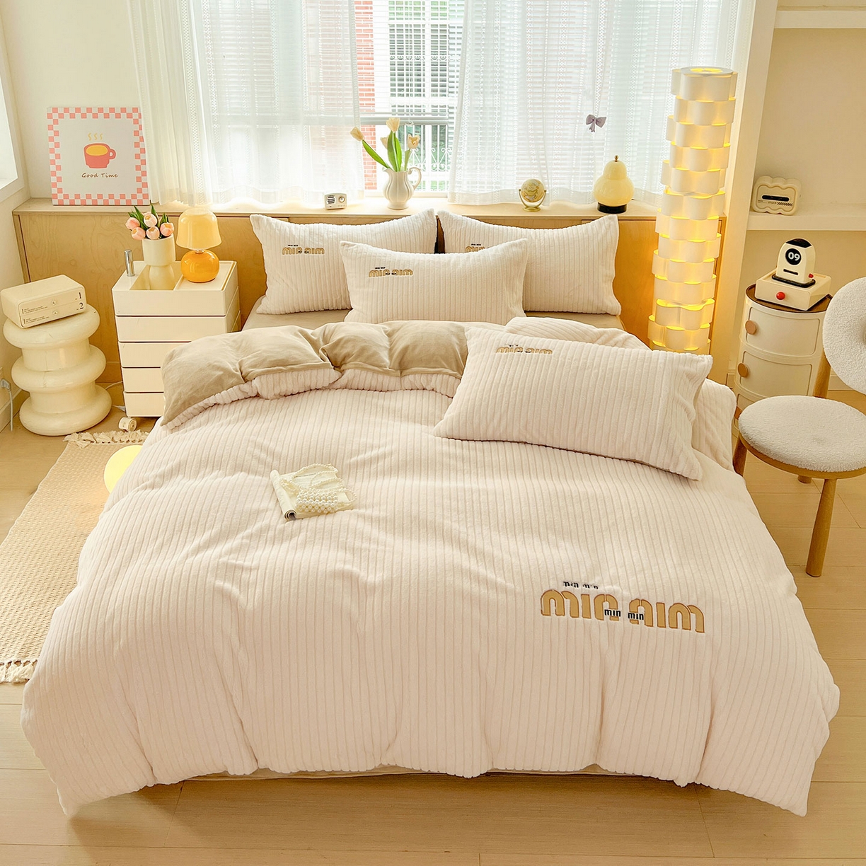 91家纺网 家纺一手货源 找家纺 （总）十方家居 2025新款9斤加厚真兔毛刺绣高克重全消光牛奶绒四件套