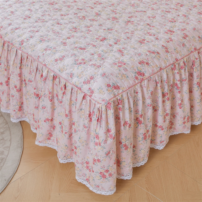 91家纺网 家纺一手货源 找家纺 （总）缦彩 2025新款韩版A类全棉公主风纯棉夹棉床裙