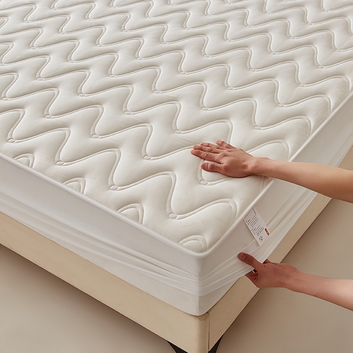 91家纺网 家纺一手货源 找家纺 （总）盛眠家纺 2025新款水洗棉夹棉床笠-云汐