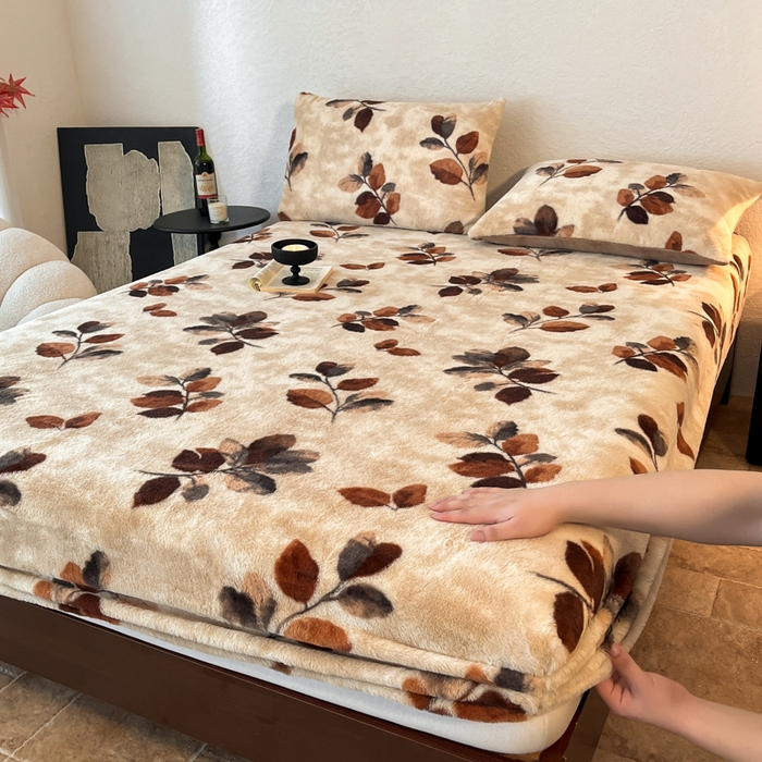 91家纺网 家纺一手货源 找家纺 （总）子曰 2025新款加厚美拉德兔绒床笠