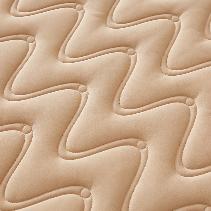 91家纺网 家纺一手货源 找家纺 盛眠家纺 2025新款水洗棉夹棉床笠-云汐 卡其