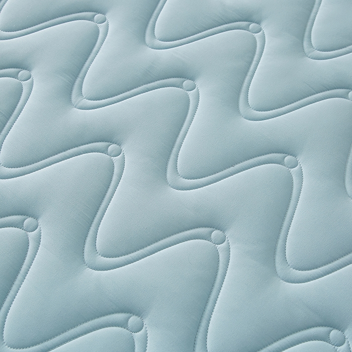 91家纺网 家纺一手货源 找家纺 盛眠家纺 2025新款水洗棉夹棉床笠-云汐 蓝色