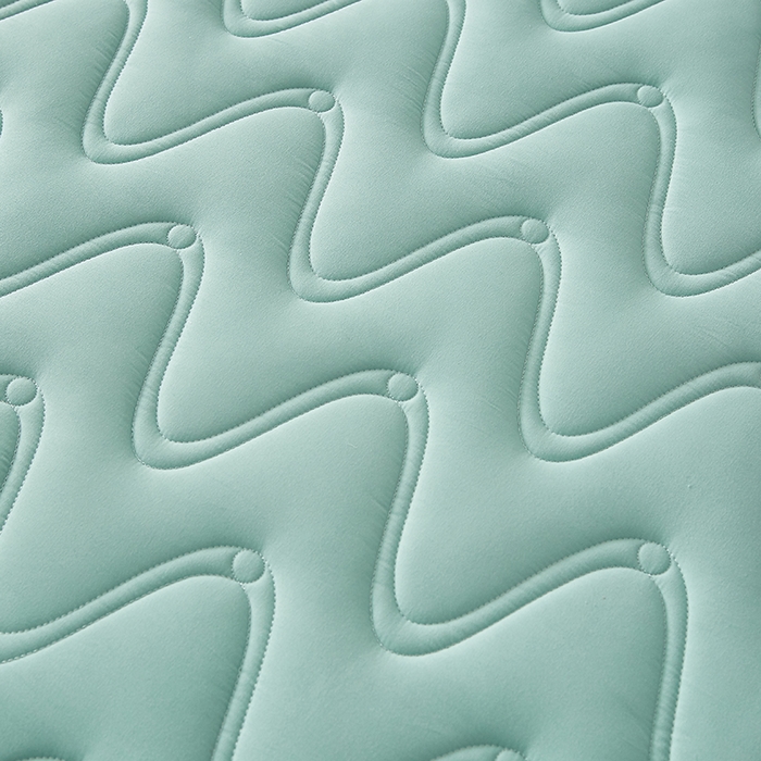 91家纺网 家纺一手货源 找家纺 盛眠家纺 2025新款水洗棉夹棉床笠-云汐 绿色