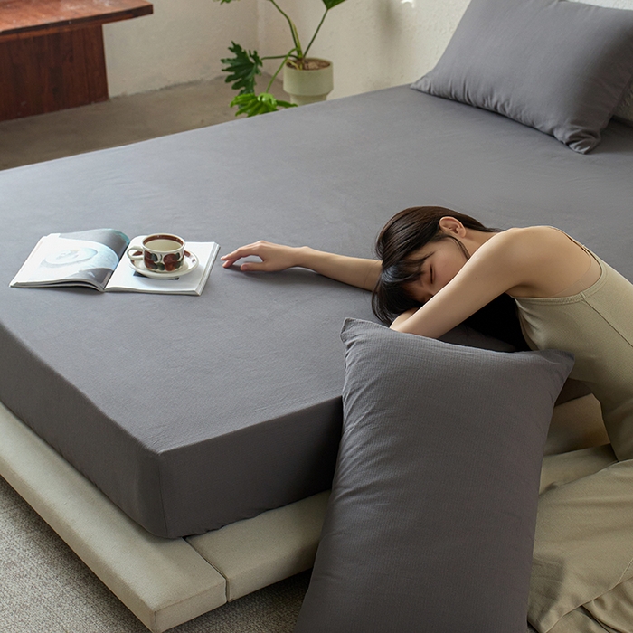 91家纺网 家纺一手货源 找家纺 （总）千朵森 2025新款全棉纯棉提花磨毛床笠单品床笠单件单床笠