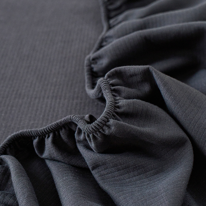 91家纺网 家纺一手货源 找家纺 千朵森 2025新款全棉纯棉提花磨毛床笠单品床笠单件单床笠 线语—暗夜黑