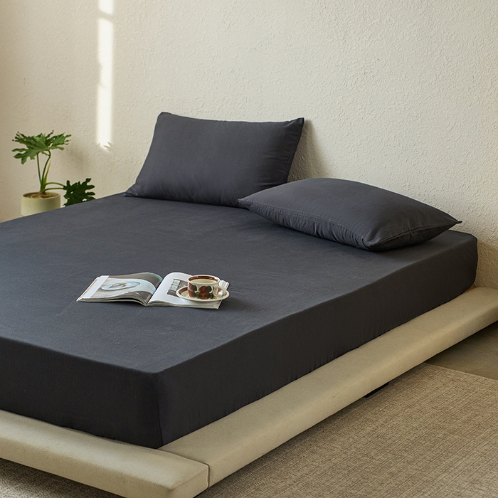 91家纺网 家纺一手货源 找家纺 千朵森 2025新款全棉纯棉提花磨毛床笠单品床笠单件单床笠 线语—暗夜黑