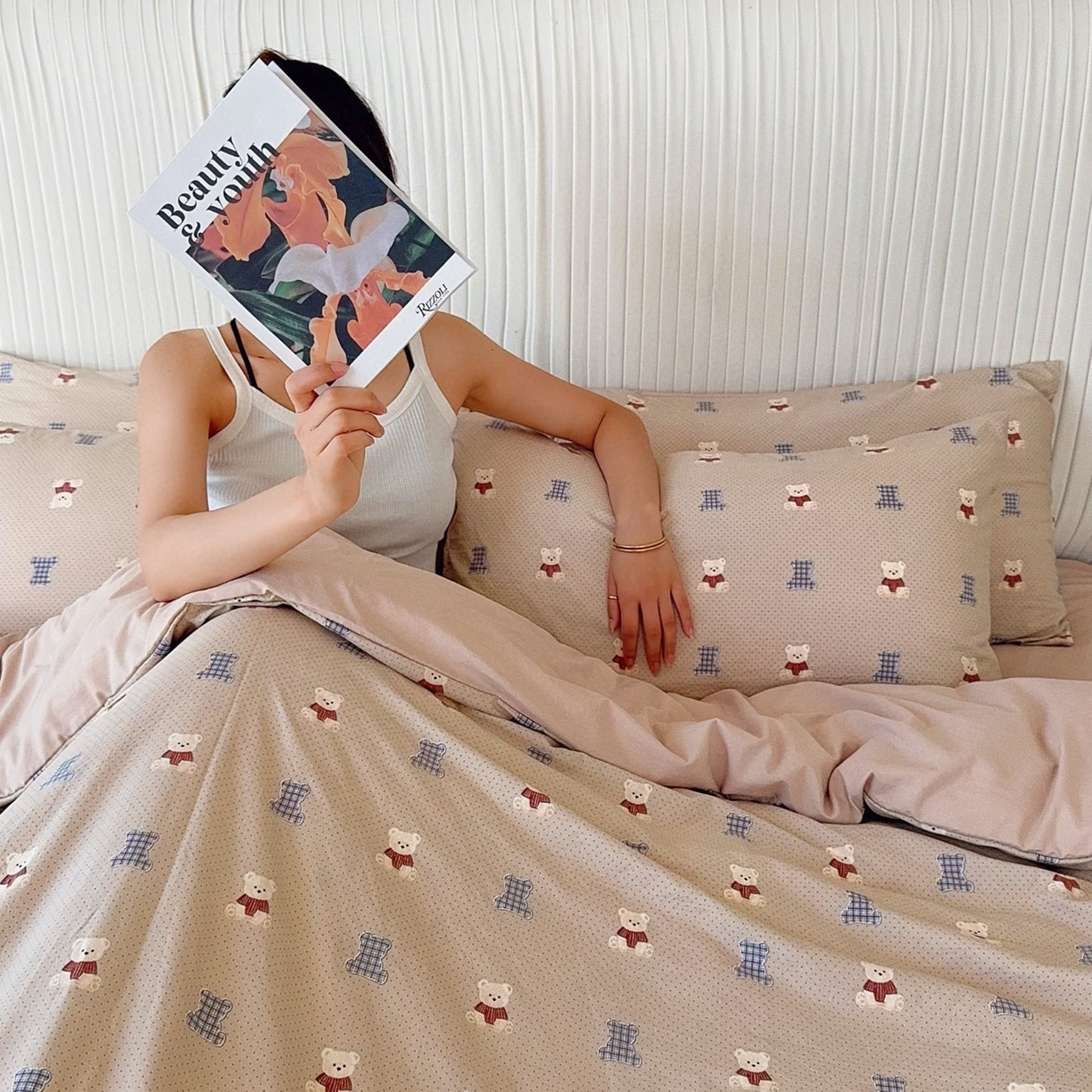 91家纺网 家纺一手货源 找家纺 （总）兜米家居 2025新款古法水洗棉印花小清新四件套