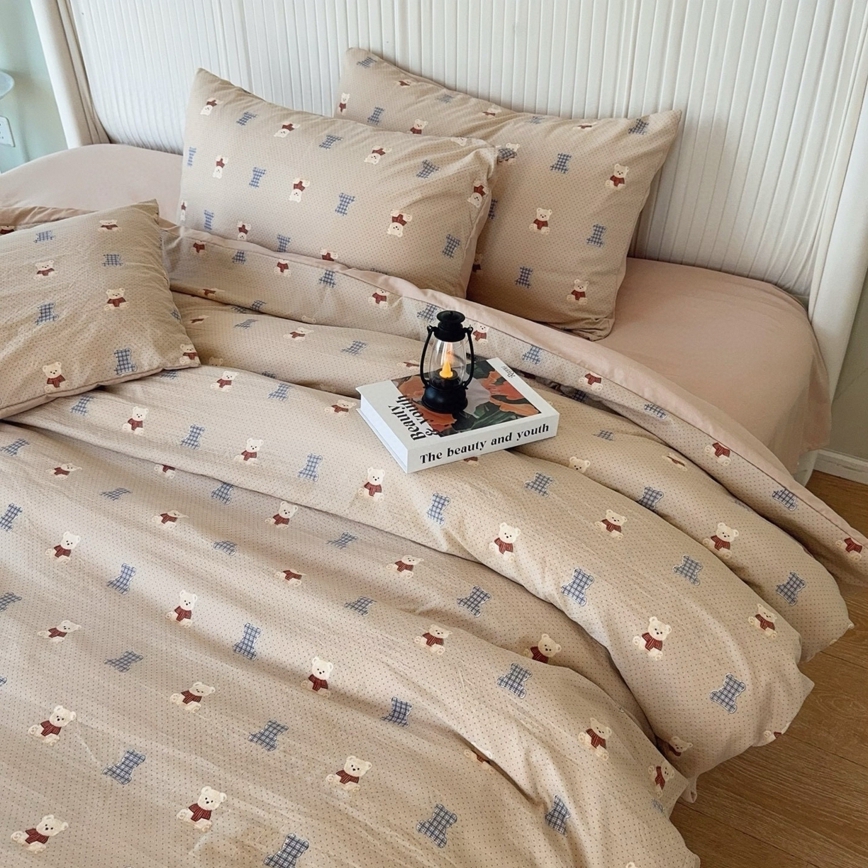 91家纺网 家纺一手货源 找家纺 （总）兜米家居 2025新款古法水洗棉印花小清新四件套