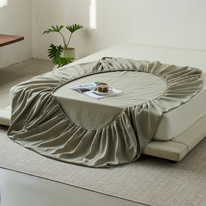 91家纺网 家纺一手货源 找家纺 千朵森 2025新款全棉纯棉提花磨毛床笠单品床笠单件单床笠 线语—海沫绿