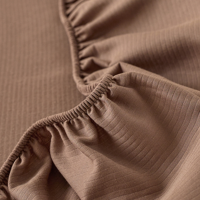 91家纺网 家纺一手货源 找家纺 千朵森 2025新款全棉纯棉提花磨毛床笠单品床笠单件单床笠 线语—马可棕