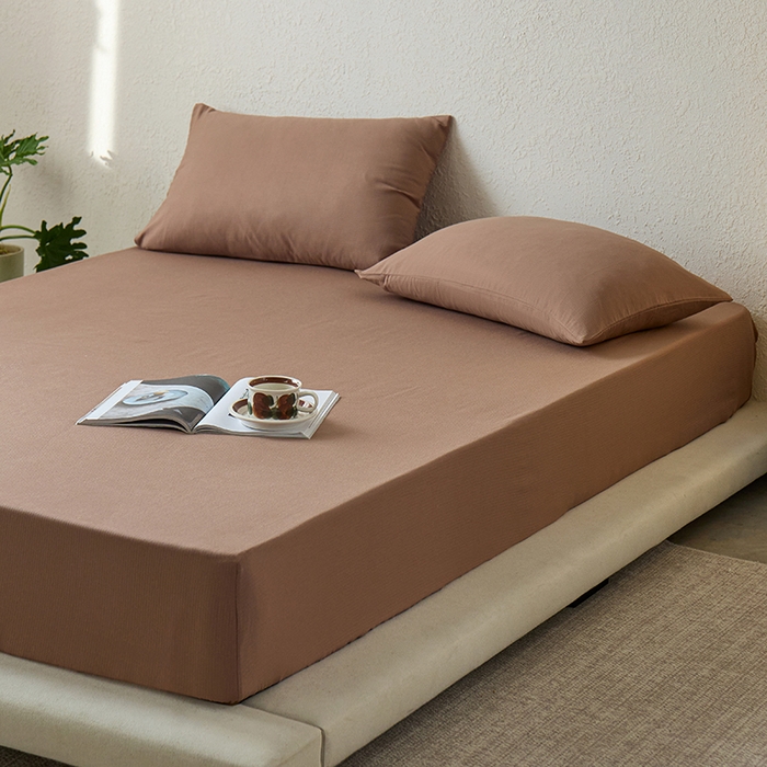 91家纺网 家纺一手货源 找家纺 千朵森 2025新款全棉纯棉提花磨毛床笠单品床笠单件单床笠 线语—马可棕