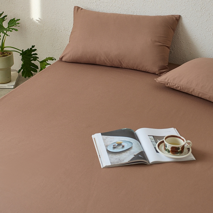 91家纺网 家纺一手货源 找家纺 千朵森 2025新款全棉纯棉提花磨毛床笠单品床笠单件单床笠 线语—马可棕