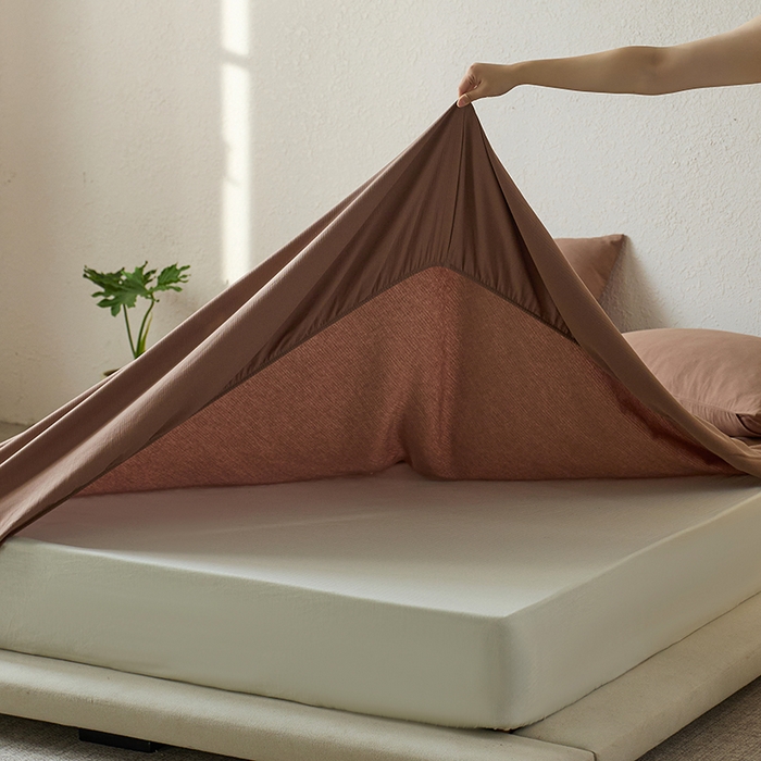 91家纺网 家纺一手货源 找家纺 千朵森 2025新款全棉纯棉提花磨毛床笠单品床笠单件单床笠 线语—马可棕