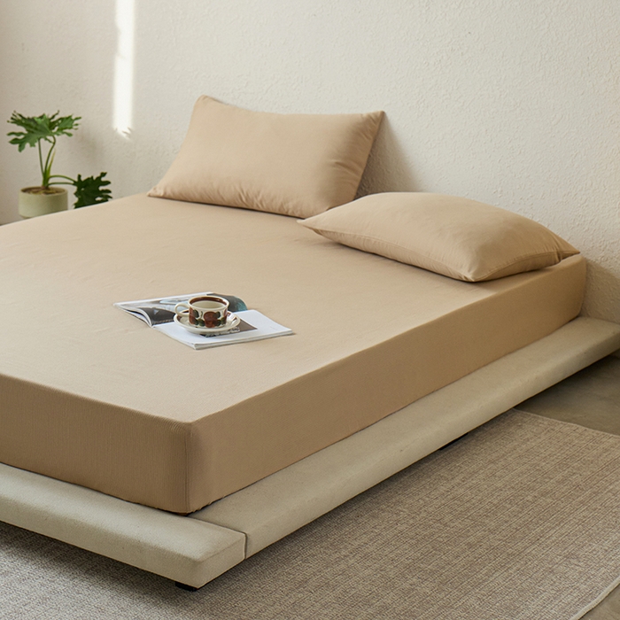 91家纺网 家纺一手货源 找家纺 千朵森 2025新款全棉纯棉提花磨毛床笠单品床笠单件单床笠 线语—奶茶杏