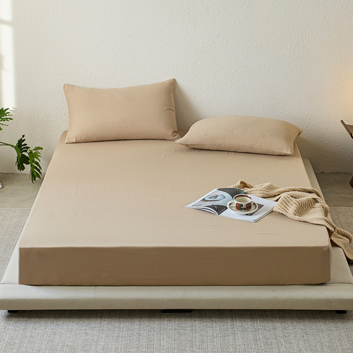 91家纺网 家纺一手货源 找家纺 千朵森 2025新款全棉纯棉提花磨毛床笠单品床笠单件单床笠 线语—奶茶杏