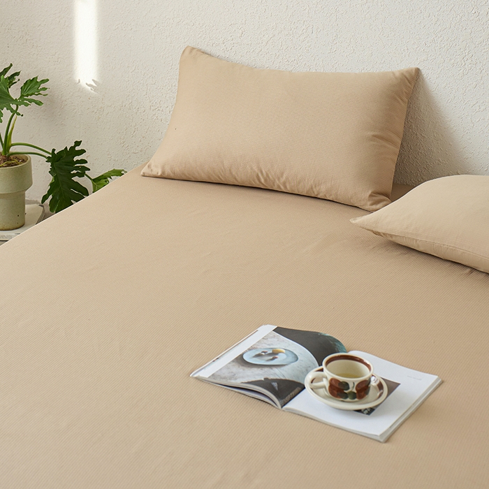 91家纺网 家纺一手货源 找家纺 千朵森 2025新款全棉纯棉提花磨毛床笠单品床笠单件单床笠 线语—奶茶杏