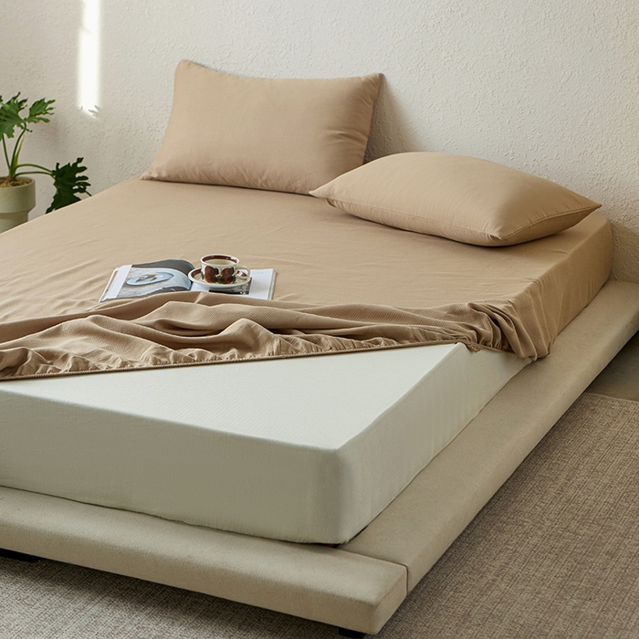 91家纺网 家纺一手货源 找家纺 千朵森 2025新款全棉纯棉提花磨毛床笠单品床笠单件单床笠 线语—奶茶杏