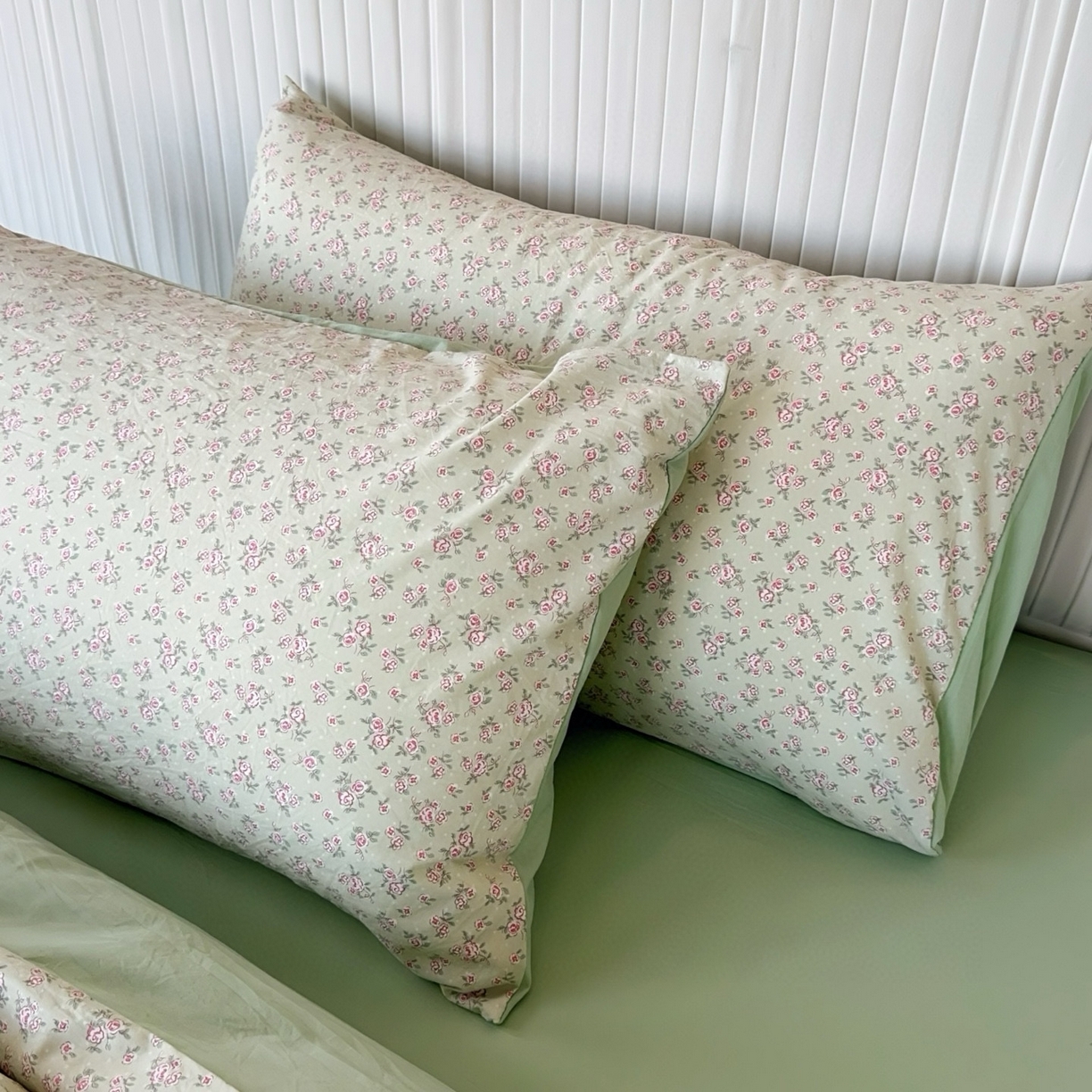 91家纺网 家纺一手货源 找家纺 兜米家居 2025新款古法水洗棉印花小清新四件套 小清新