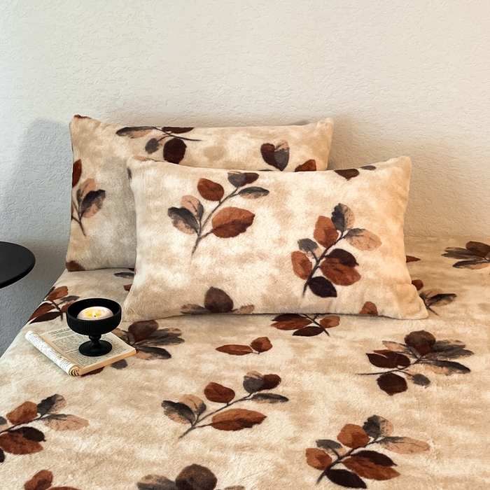 91家纺网 家纺一手货源 找家纺 子曰 2025新款加厚美拉德兔绒床笠 美拉德-曼丽