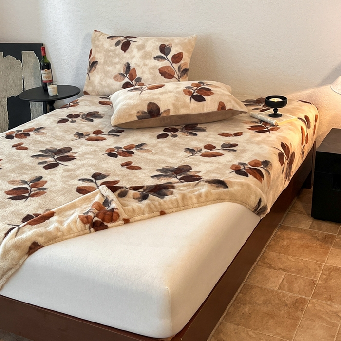 91家纺网 家纺一手货源 找家纺 子曰 2025新款加厚美拉德兔绒床笠 美拉德-曼丽