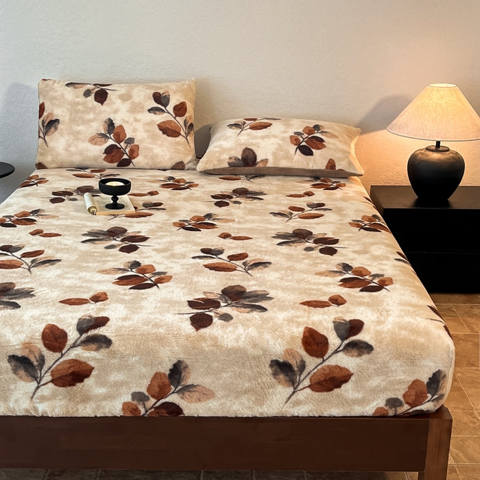 91家纺网 家纺一手货源 找家纺 子曰 2025新款加厚美拉德兔绒床笠 美拉德-曼丽