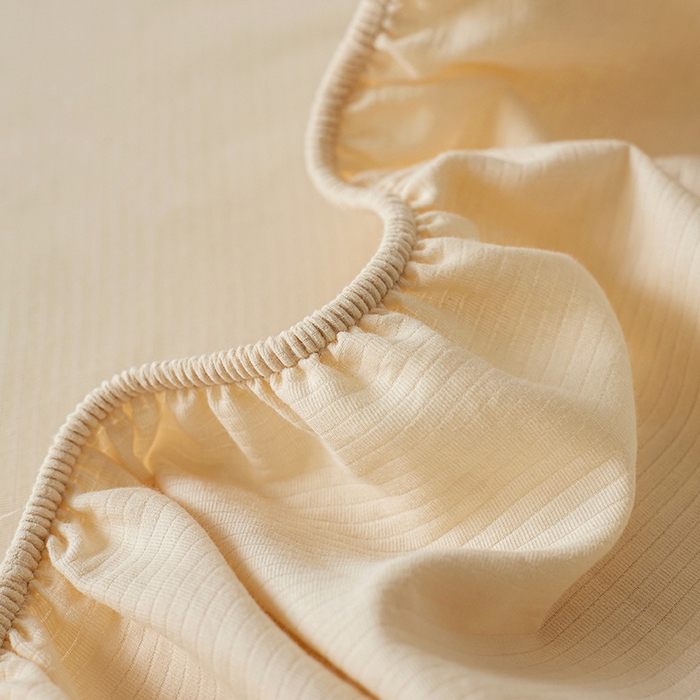 91家纺网 家纺一手货源 找家纺 千朵森 2025新款全棉纯棉提花磨毛床笠单品床笠单件单床笠 线语—杏奶米