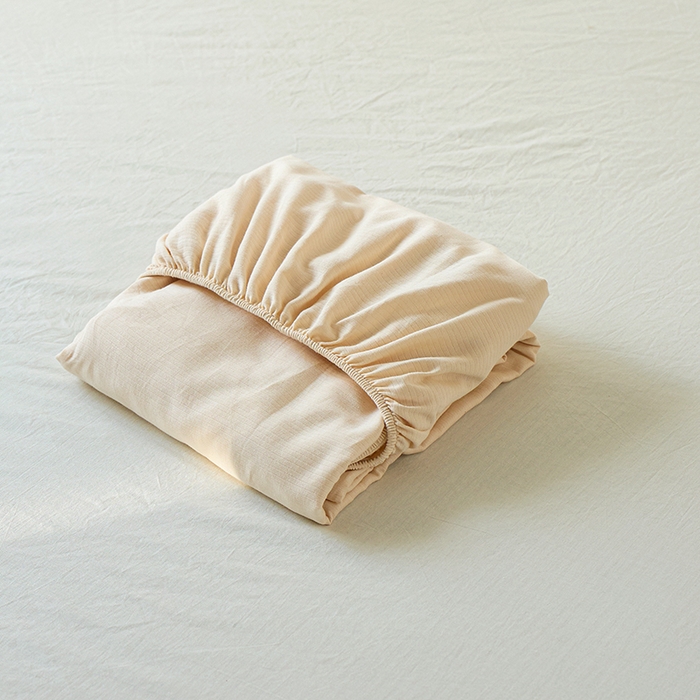 91家纺网 家纺一手货源 找家纺 千朵森 2025新款全棉纯棉提花磨毛床笠单品床笠单件单床笠 线语—杏奶米