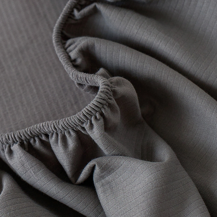 91家纺网 家纺一手货源 找家纺 千朵森 2025新款全棉纯棉提花磨毛床笠单品床笠单件单床笠 线语—夜幕灰