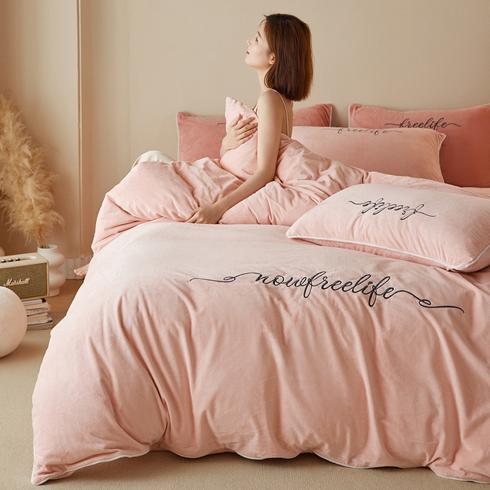 （总）千朵森 2025新款杰西卡250克加厚高端锦丝绒四件套-风格二