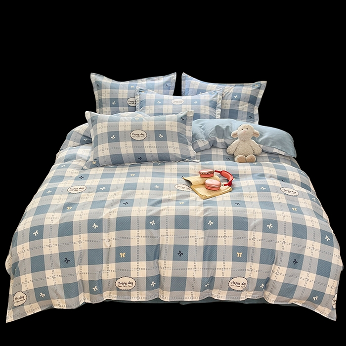 91家纺网 家纺一手货源 找家纺 好亿来家纺 2025新款植物羊绒加厚斜纹磨毛四件套及单被套系列 巴比伦