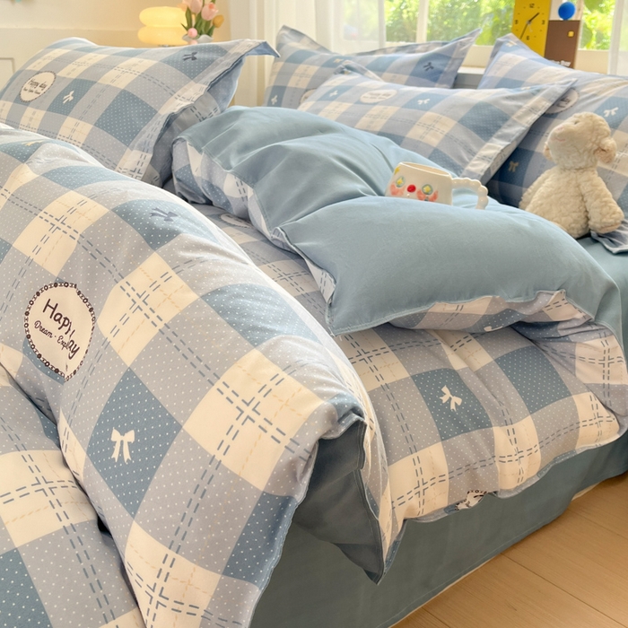 91家纺网 家纺一手货源 找家纺 好亿来家纺 2025新款植物羊绒加厚斜纹磨毛四件套及单被套系列 巴比伦