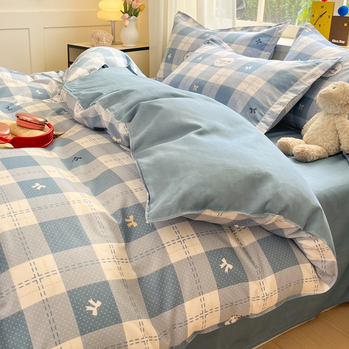 91家纺网 家纺一手货源 找家纺 好亿来家纺 2025新款植物羊绒加厚斜纹磨毛四件套及单被套系列 巴比伦