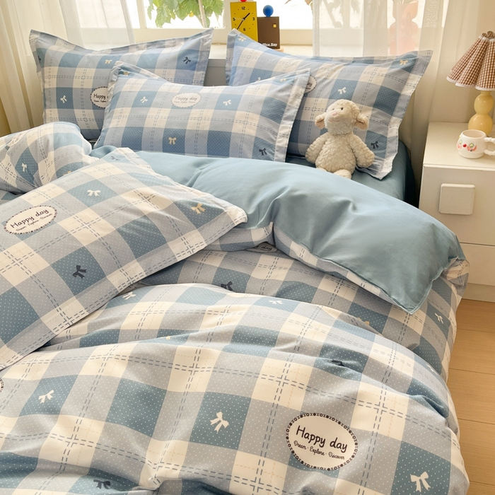 91家纺网 家纺一手货源 找家纺 好亿来家纺 2025新款植物羊绒加厚斜纹磨毛四件套及单被套系列 巴比伦