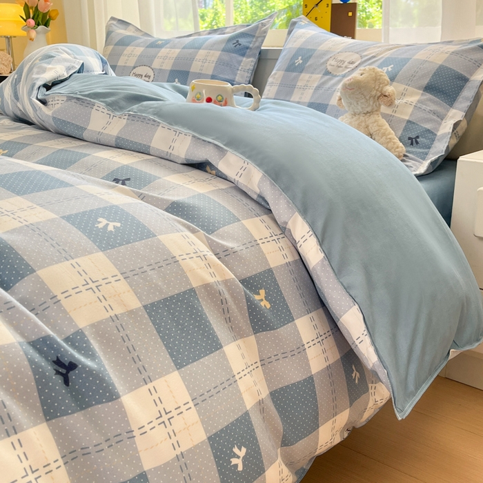 91家纺网 家纺一手货源 找家纺 好亿来家纺 2025新款植物羊绒加厚斜纹磨毛四件套及单被套系列 巴比伦