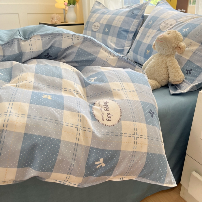 91家纺网 家纺一手货源 找家纺 好亿来家纺 2025新款植物羊绒加厚斜纹磨毛四件套及单被套系列 巴比伦